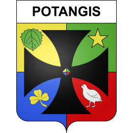 Pegatinas escudo de armas de Potangis adhesivo de la etiqueta engomada