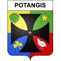 Pegatinas escudo de armas de Potangis adhesivo de la etiqueta engomada