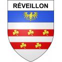 Pegatinas escudo de armas de Réveillon adhesivo de la etiqueta engomada
