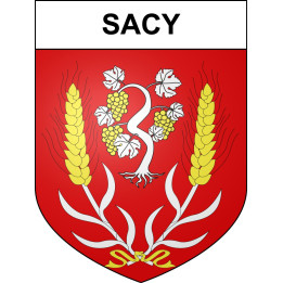 Stickers coat of arms Sacy adhesive sticker