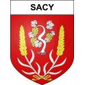 Stickers coat of arms Sacy adhesive sticker