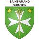 Pegatinas escudo de armas de Saint-Amand-sur-Fion adhesivo de la etiqueta engomada