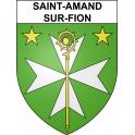 Pegatinas escudo de armas de Saint-Amand-sur-Fion adhesivo de la etiqueta engomada