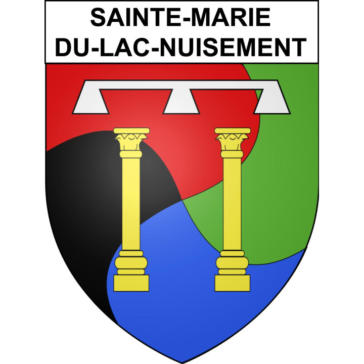 Sainte-Marie-du-Lac-Nuisement 51 ville sticker blason écusson autocollant adhésif