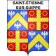 Pegatinas escudo de armas de Saint-Étienne-sur-Suippe adhesivo de la etiqueta engomada
