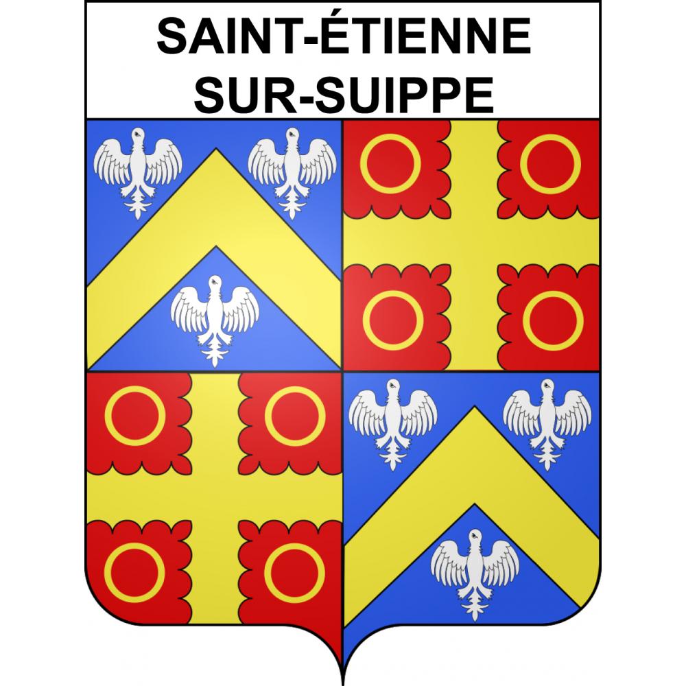 Pegatinas escudo de armas de Saint-Étienne-sur-Suippe adhesivo de la etiqueta engomada