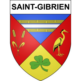 Saint-Gibrien Sticker wappen, gelsenkirchen, augsburg, klebender aufkleber