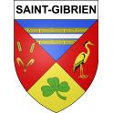 Pegatinas escudo de armas de Saint-Gibrien adhesivo de la etiqueta engomada