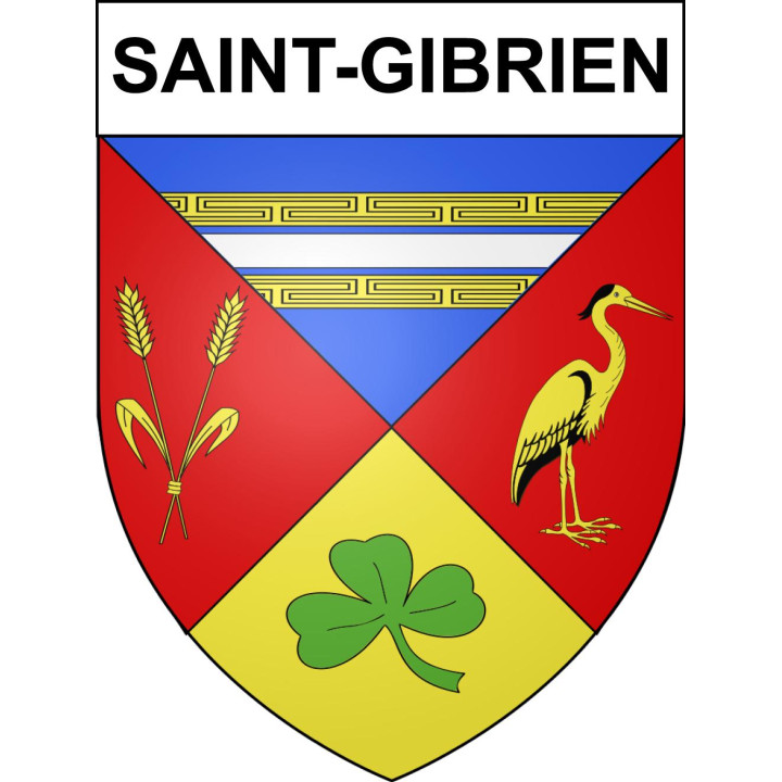 Saint-Gibrien Sticker wappen, gelsenkirchen, augsburg, klebender aufkleber