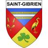 Pegatinas escudo de armas de Saint-Gibrien adhesivo de la etiqueta engomada