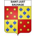 Stickers coat of arms Saint-Just-Sauvage adhesive sticker