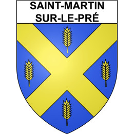 Saint-Martin-sur-le-Pré Sticker wappen, gelsenkirchen, augsburg, klebender aufkleber