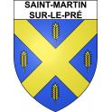 Saint-Martin-sur-le-Pré 51 ville sticker blason écusson autocollant adhésif
