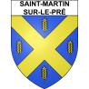 Saint-Martin-sur-le-Pré 51 ville sticker blason écusson autocollant adhésif
