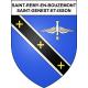 Pegatinas escudo de armas de Saint-Remy-en-Bouzemont-Saint-Genest-et-Isson adhesivo de la etiqueta engomada