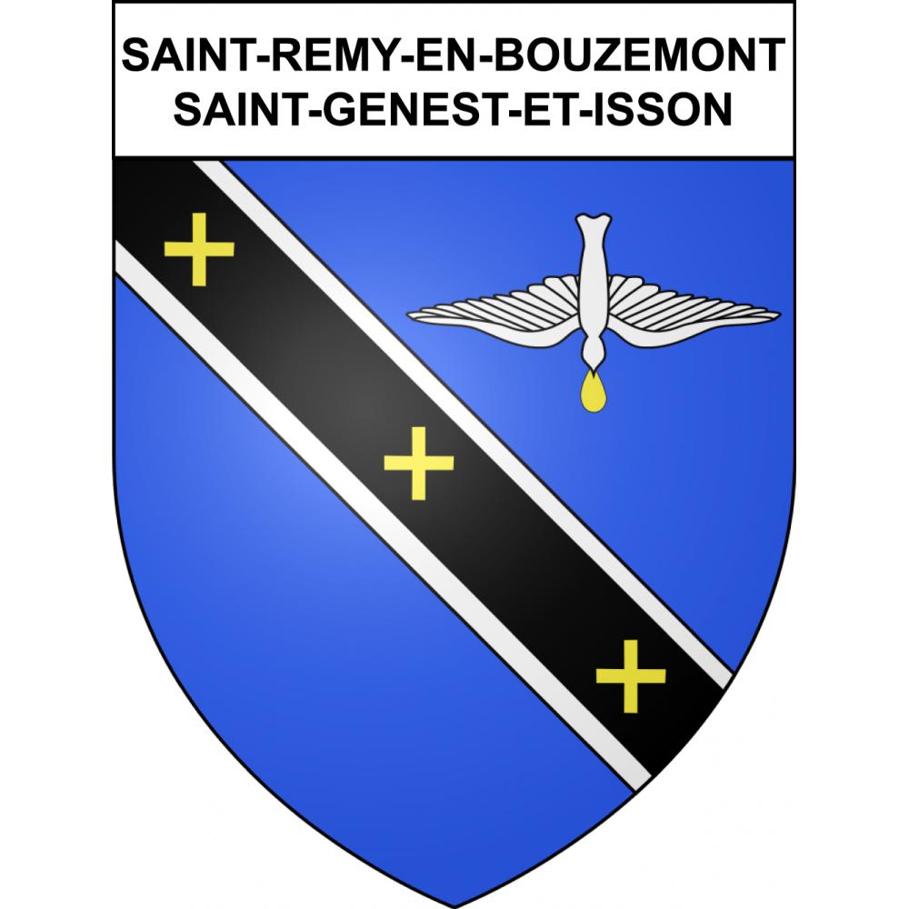 Saint-Remy-en-Bouzemont-Saint-Genest-et-Isson 51 ville sticker blason écusson autocollant adhésif