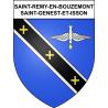 Pegatinas escudo de armas de Saint-Remy-en-Bouzemont-Saint-Genest-et-Isson adhesivo de la etiqueta engomada