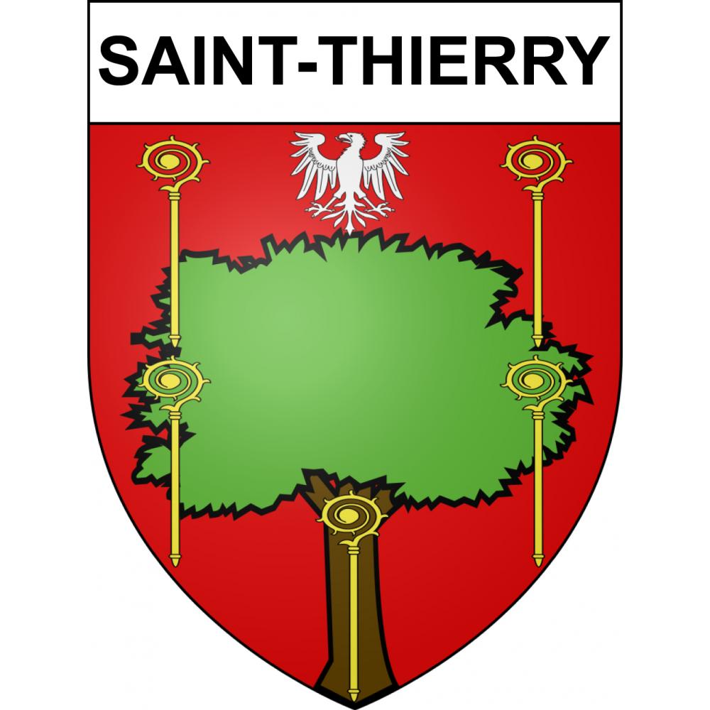 Pegatinas escudo de armas de Saint-Thierry adhesivo de la etiqueta engomada