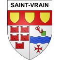 Pegatinas escudo de armas de Saint-Vrain adhesivo de la etiqueta engomada