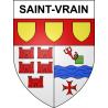 Saint-Vrain 51 ville sticker blason écusson autocollant adhésif