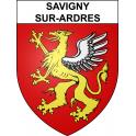 Savigny-sur-Ardres 51 ville sticker blason écusson autocollant adhésif