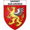 Savigny-sur-Ardres 51 ville sticker blason écusson autocollant adhésif