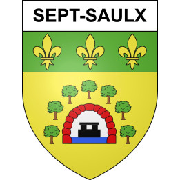 Sept-Saulx 51 ville sticker blason écusson autocollant adhésif