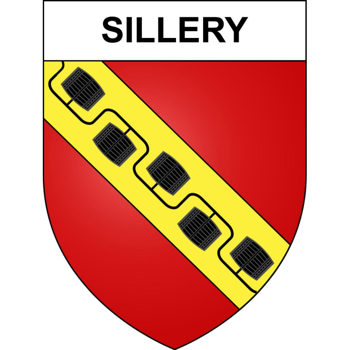 Sillery 51 ville sticker blason écusson autocollant adhésif