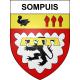 Sompuis Sticker wappen, gelsenkirchen, augsburg, klebender aufkleber