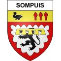 Sompuis 51 ville sticker blason écusson autocollant adhésif