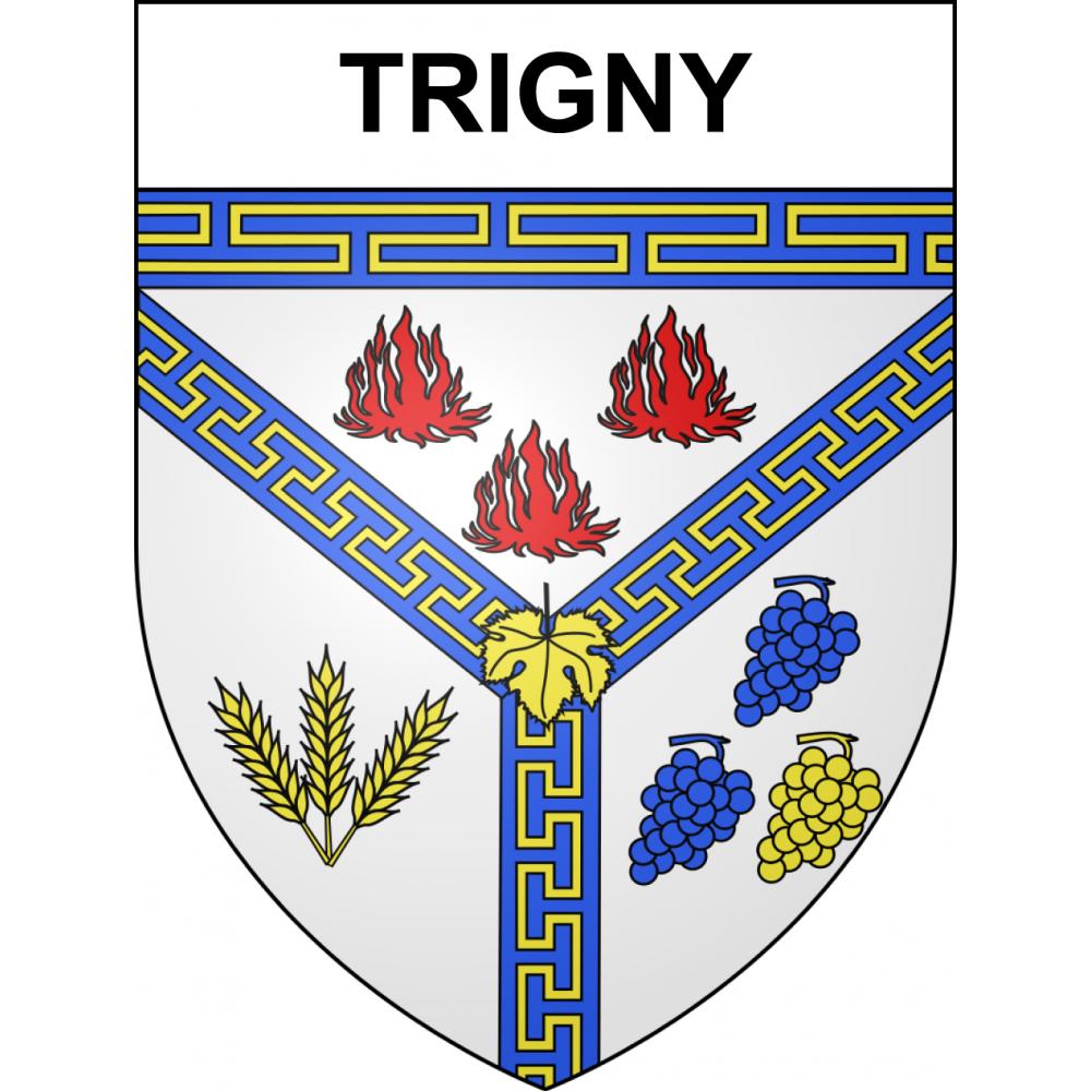 Stickers coat of arms Trigny adhesive sticker