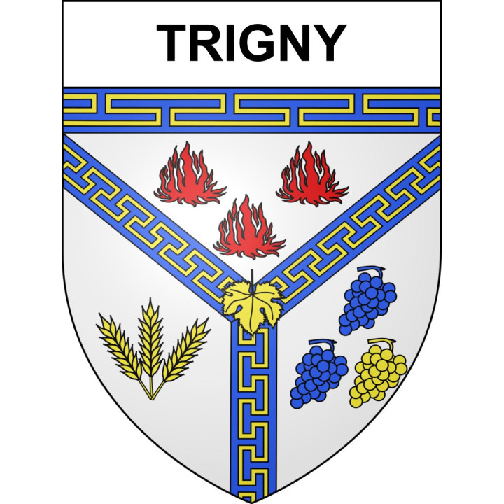 Trigny 51 ville sticker blason écusson autocollant adhésif