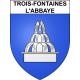Trois-Fontaines-l'Abbaye 51 ville sticker blason écusson autocollant adhésif