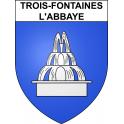 Trois-Fontaines-l'Abbaye 51 ville sticker blason écusson autocollant adhésif