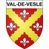 Pegatinas escudo de armas de Val-de-Vesle adhesivo de la etiqueta engomada