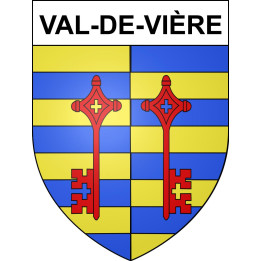 Pegatinas escudo de armas de Val-de-Vière adhesivo de la etiqueta engomada