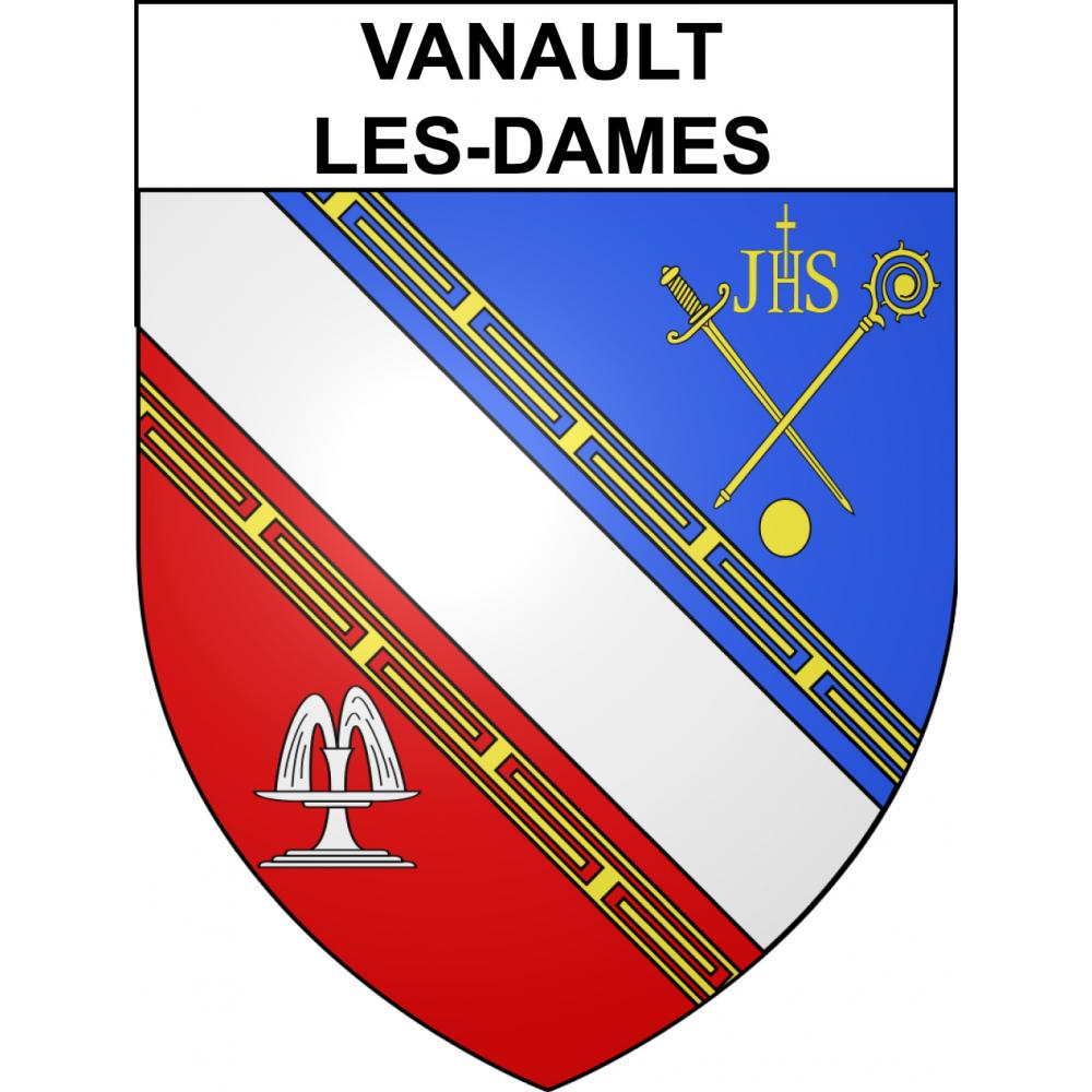 Pegatinas escudo de armas de Vanault-les-Dames adhesivo de la etiqueta engomada