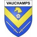 Pegatinas escudo de armas de Vauchamps adhesivo de la etiqueta engomada