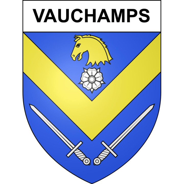 Vauchamps 51 ville sticker blason écusson autocollant adhésif