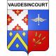 Pegatinas escudo de armas de Vaudesincourt adhesivo de la etiqueta engomada