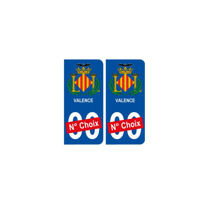 Valence ville sticker numéro au choix autocollant blason Espagne city