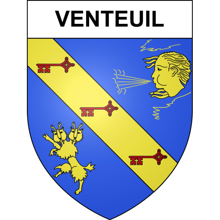 Venteuil 51 ville sticker blason écusson autocollant adhésif