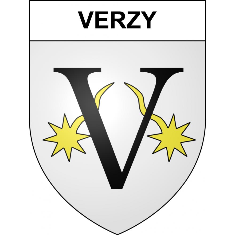 Verzy 51 ville sticker blason écusson autocollant adhésif