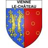Vienne-le-Château 51 ville sticker blason écusson autocollant adhésif