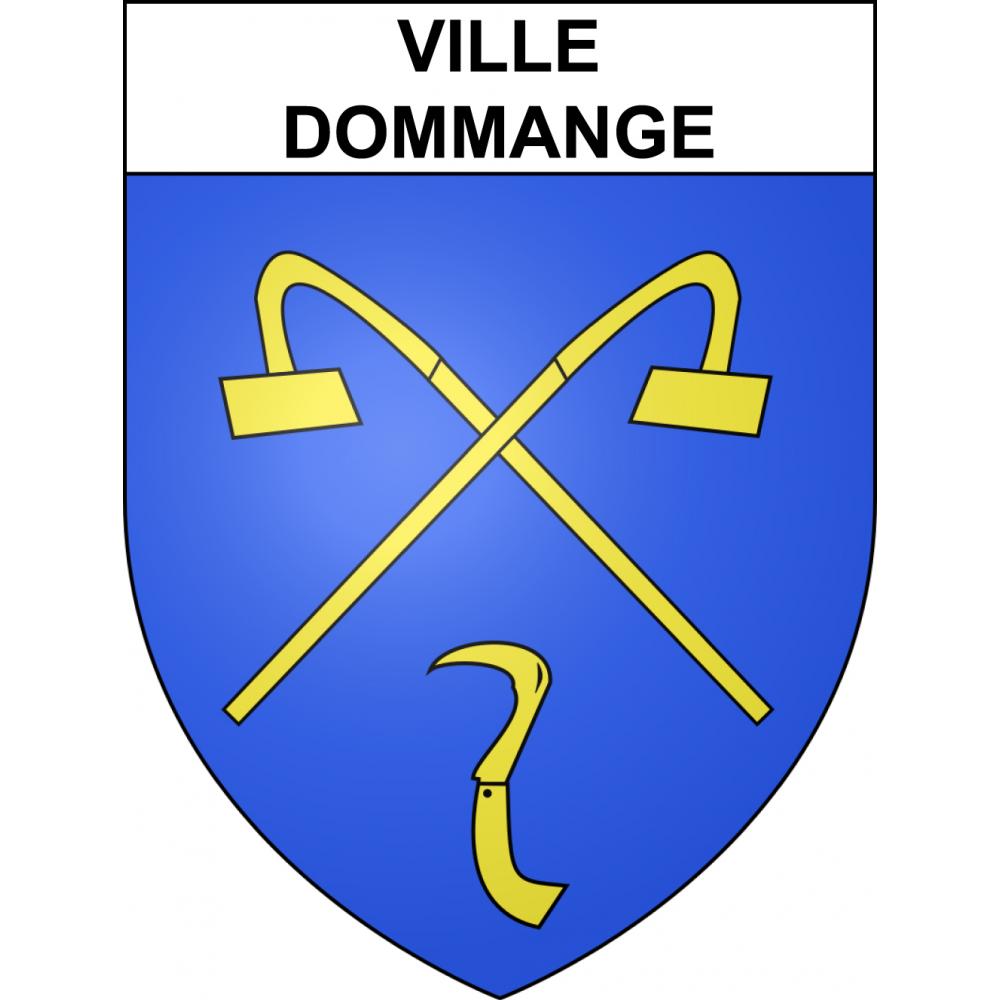 Pegatinas escudo de armas de Ville-Dommange adhesivo de la etiqueta engomada