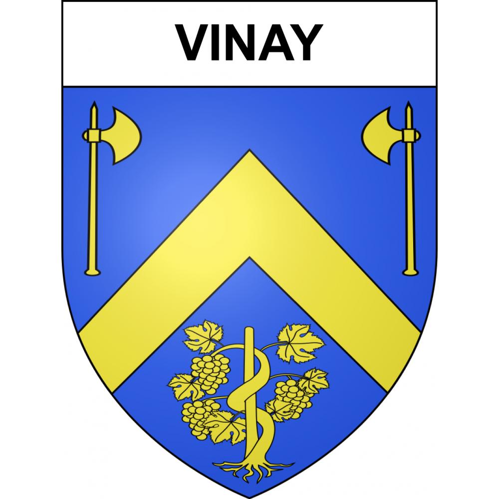 Vinay 51 ville sticker blason écusson autocollant adhésif