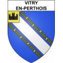 Pegatinas escudo de armas de Vitry-en-Perthois adhesivo de la etiqueta engomada