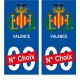 Valence ville sticker numéro au choix autocollant blason Espagne city