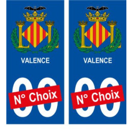 Valence ville sticker numéro au choix autocollant blason Espagne city