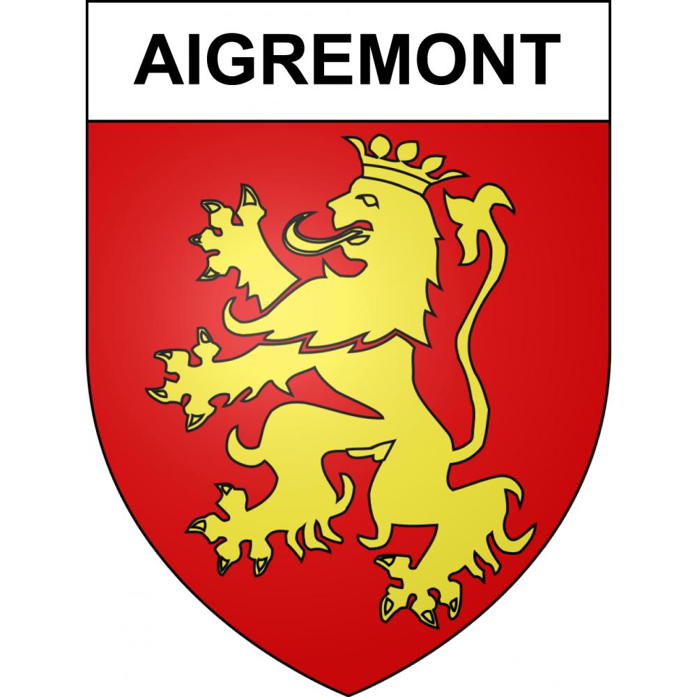 Pegatinas escudo de armas de Aigremont adhesivo de la etiqueta engomada